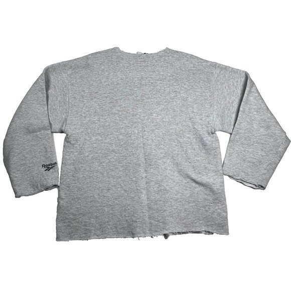 VTG 90s Reebok Grip It Feel It Basketball Gray XL Insta Pump Sweatshirt Thrashed - Picture 4 of 13